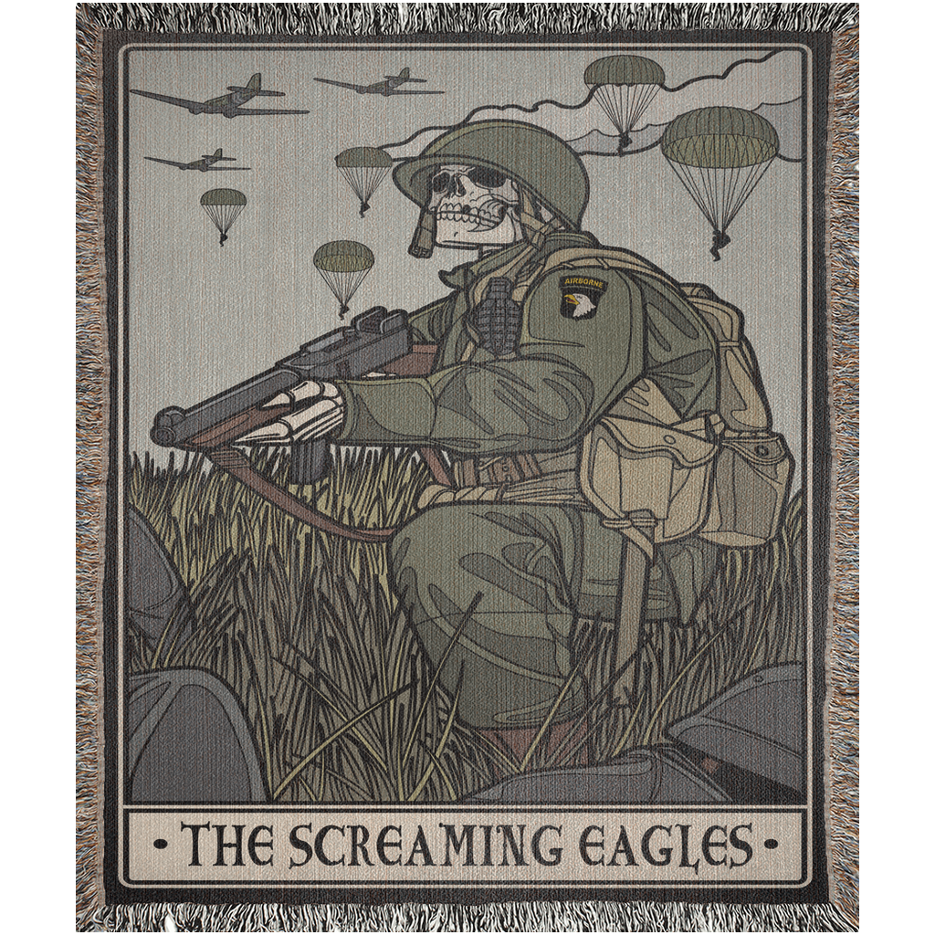 The Screaming Eagles Woven Blanket
