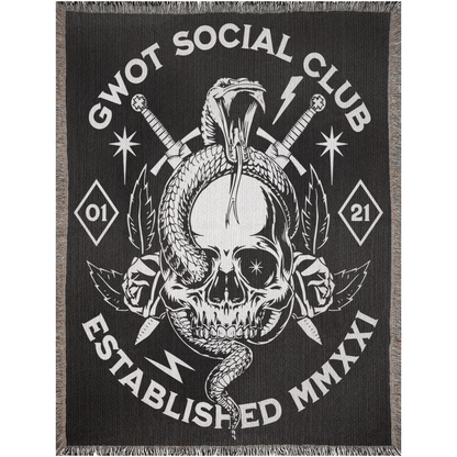 GWOT Social Club woven blanket