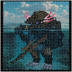 Axolotl Puzzle - 20x20 inch | 676 Pieces