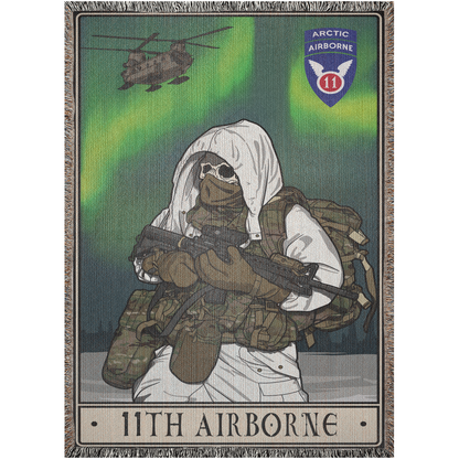 11th Airborne Woven Blanket