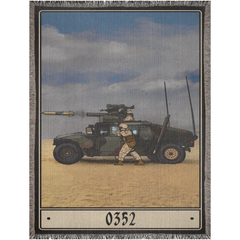 0352 Antitank Missile Gunner Woven Blanket - 60x80 inch / Graphics