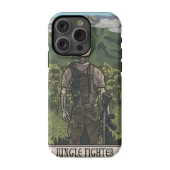 Jungle Fighter Phone Case - Premium Glossy Tough Case / iPhone 14 Pro