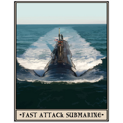 Fast Attack Submarine Acrylic Print - 1/4 inch / 11x14 inch