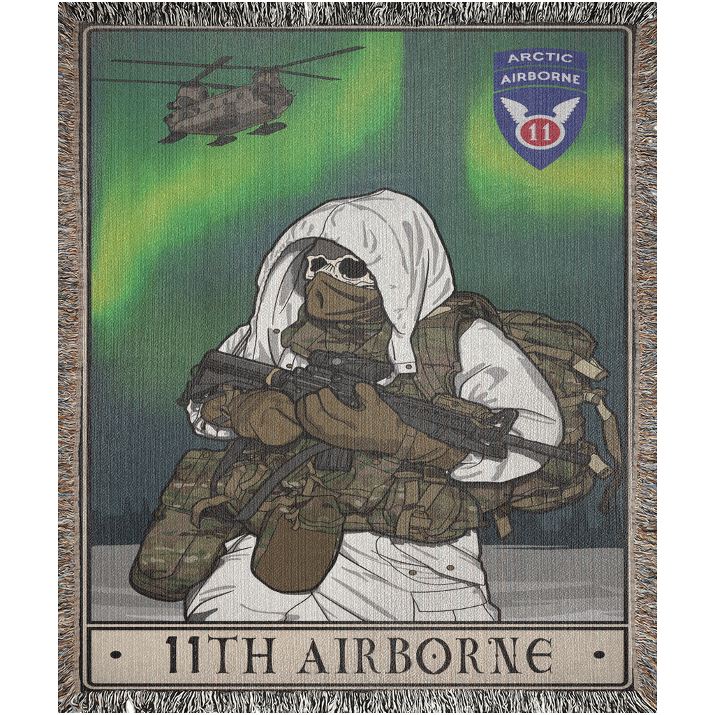 11th Airborne Woven Blanket