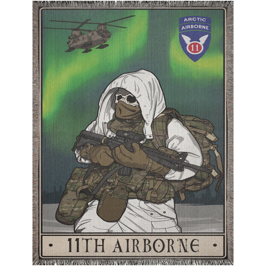 11th Airborne Woven Blanket