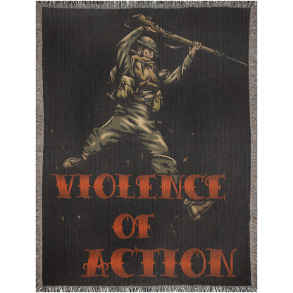 Violence Of Action Woven Blanket