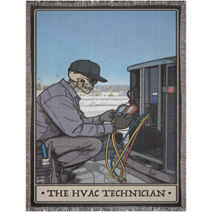 HVAC Technician Woven Blanket