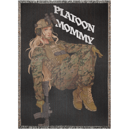 Marine Mommy Woven Blanket