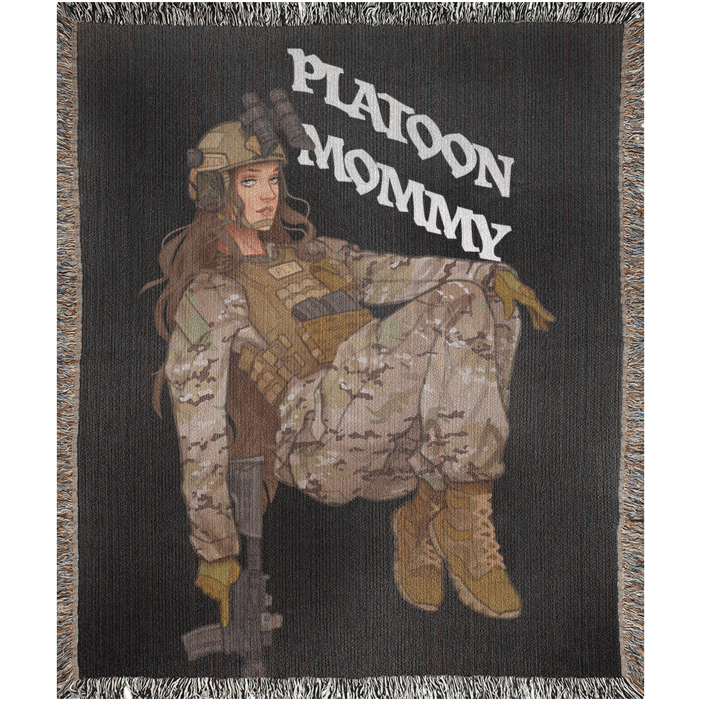 Army Mommy Woven Blanket