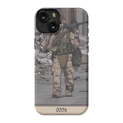 0331 Machine Gunner Phone Case - Premium Glossy Tough Case / iPhone 15 Plus