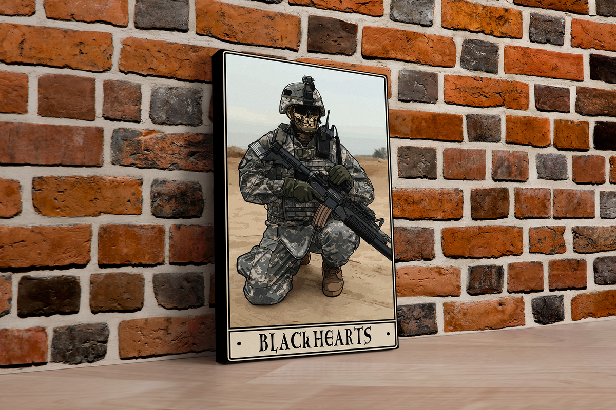 Black Hearts Canvas