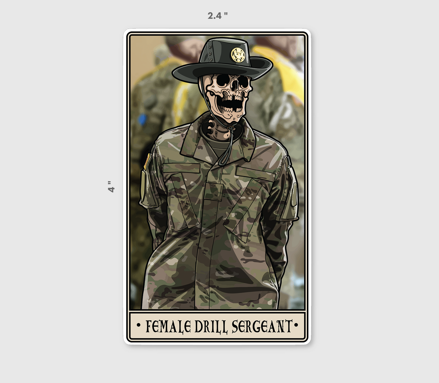 Female Drill Sergeant Sticker