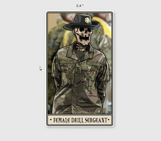Female Drill Sergeant Sticker