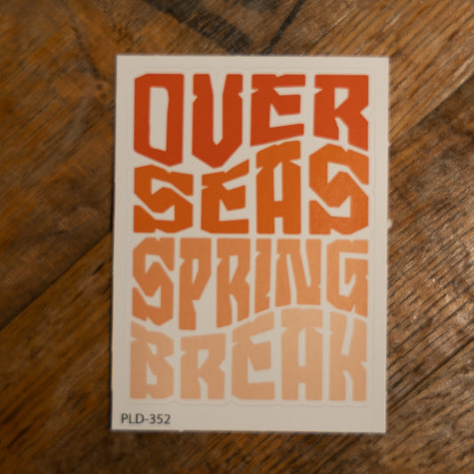 Overseas Spring Break Sticker