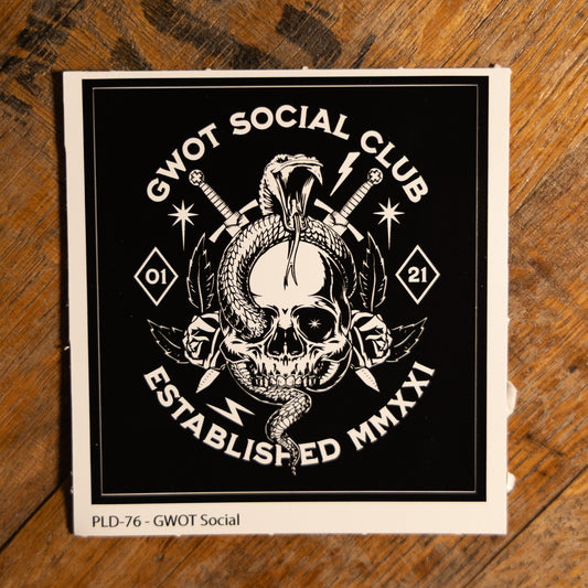 GWOT Social Club Sticker