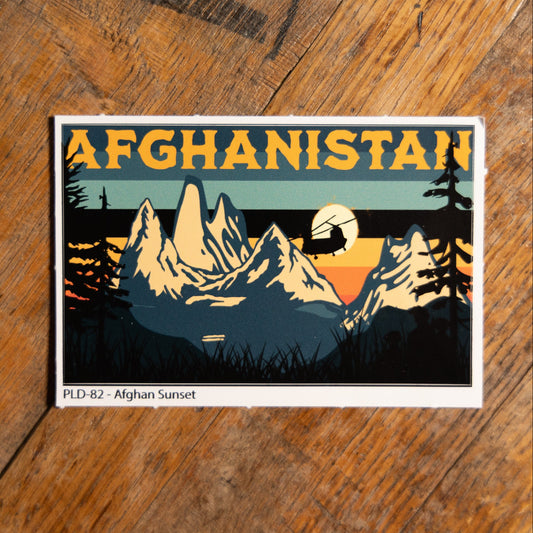 Afghanistan Sunset Sticker
