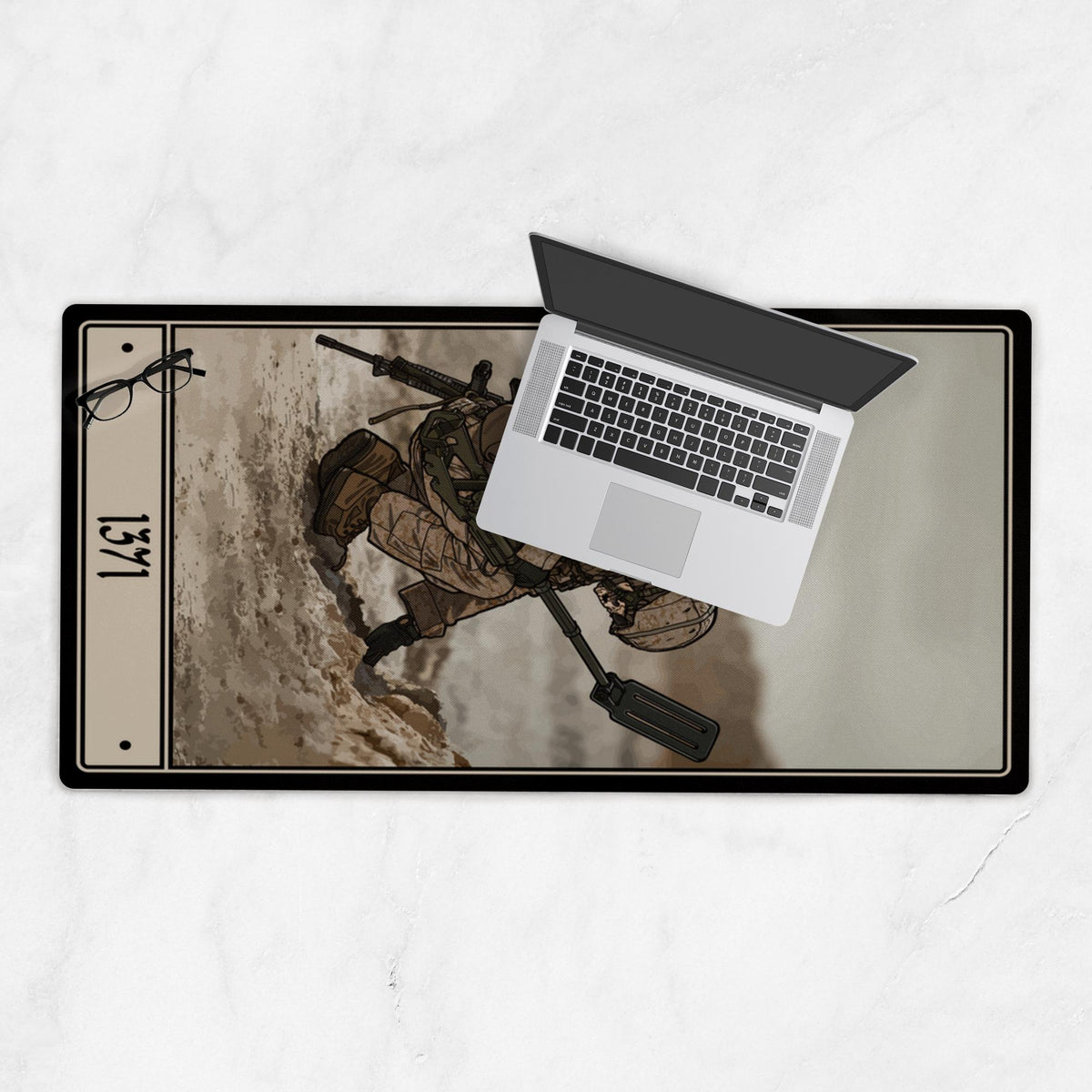 1371 Combat Engineer Desk Mat - 18x36 inch