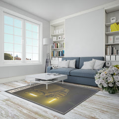 Yellow Shirts Area Rug - Polyester Chenille / 7x5 ft