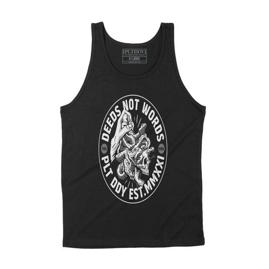 Deeds not words Tank Top