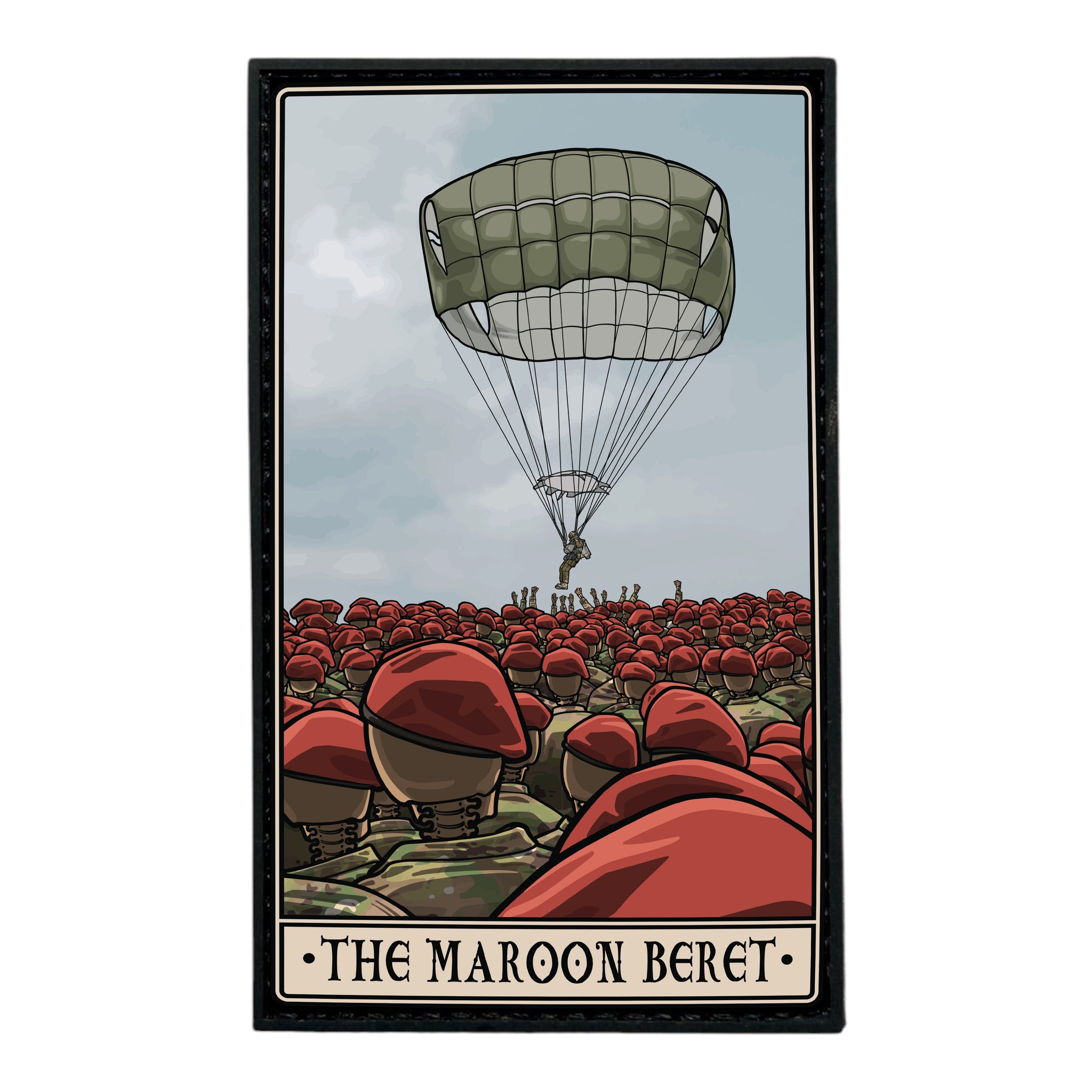 Maroon Beret PVC Patch