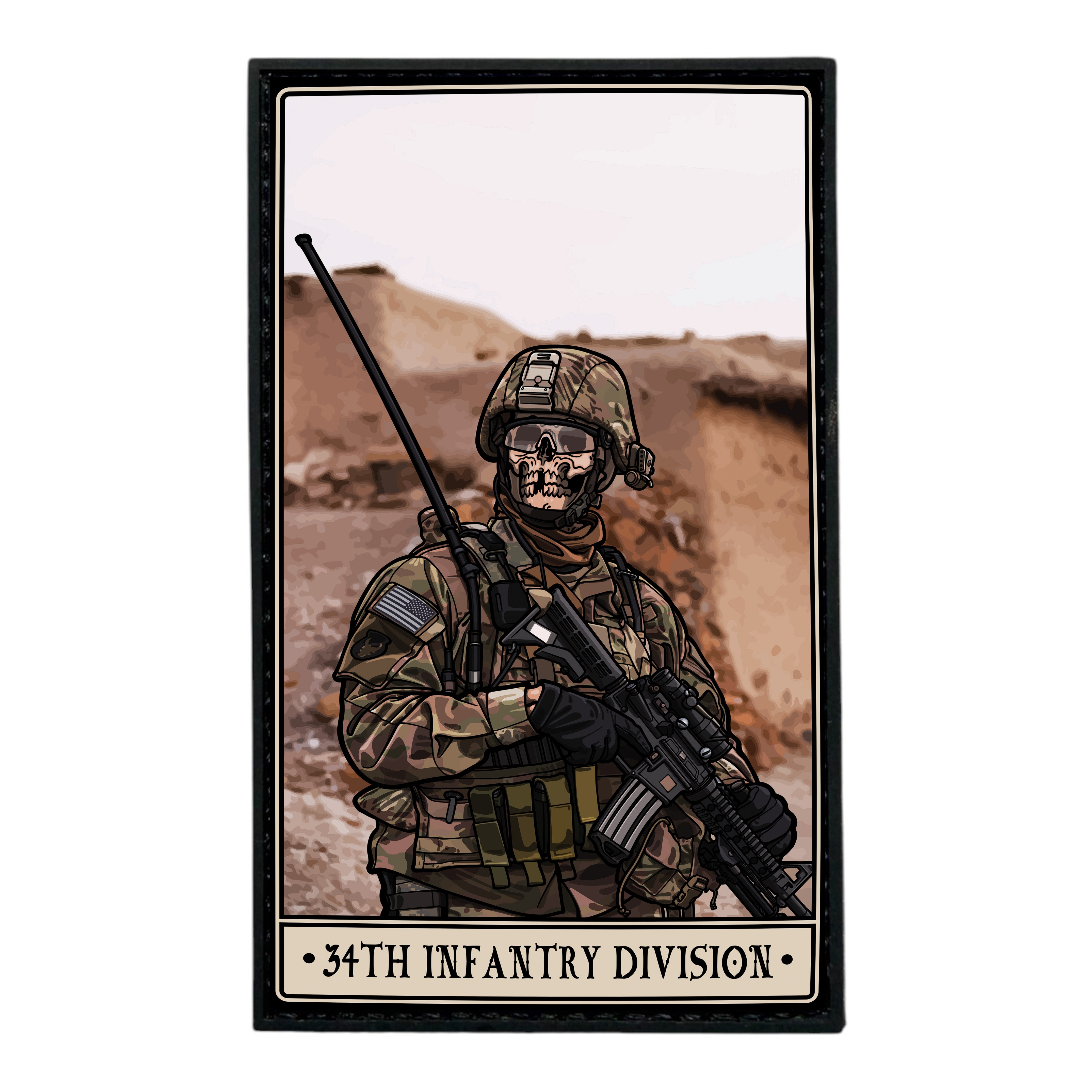 34th Infantry Division PVC Patch