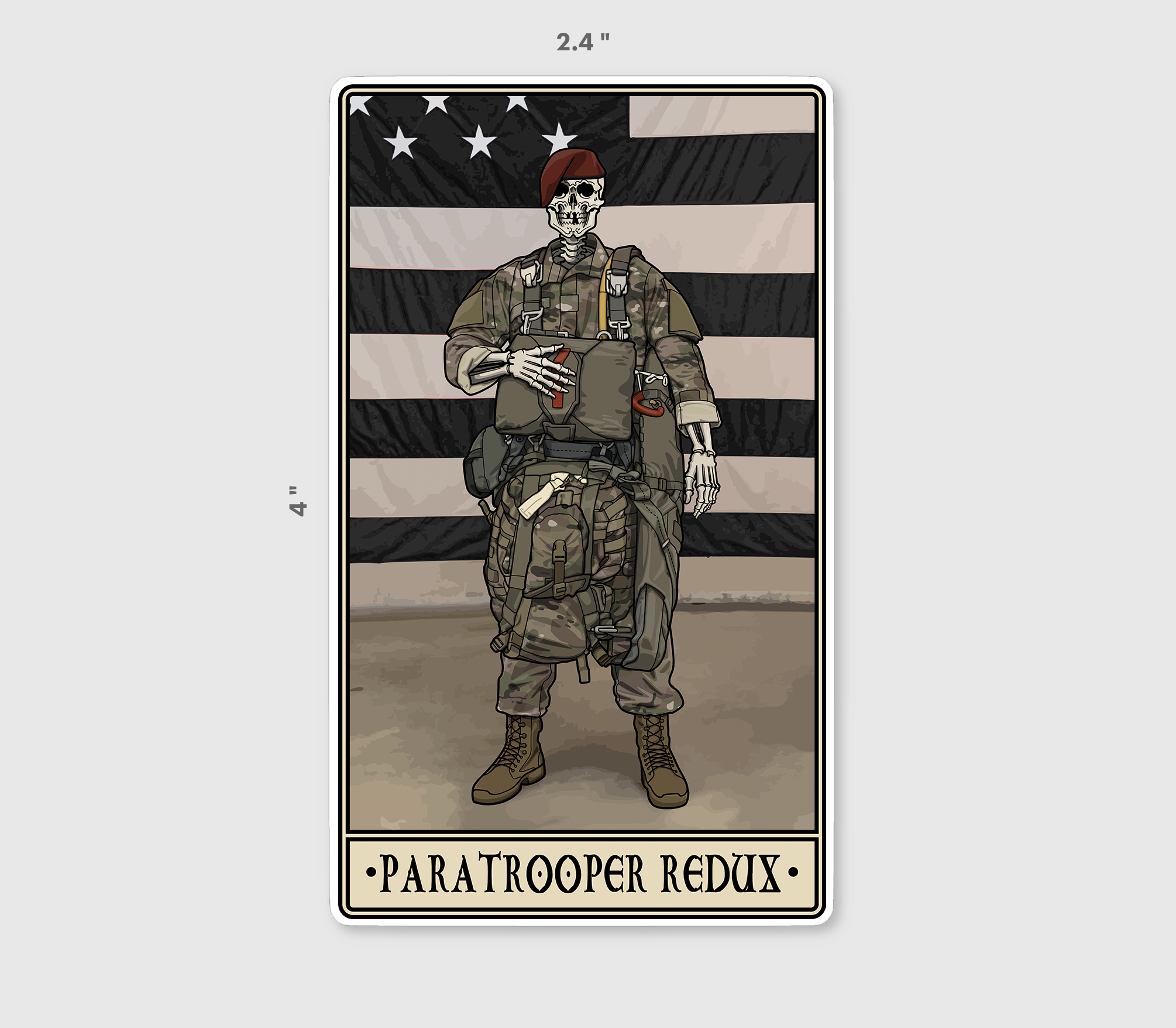 Paratrooper Redux Sticker – pltdaddy