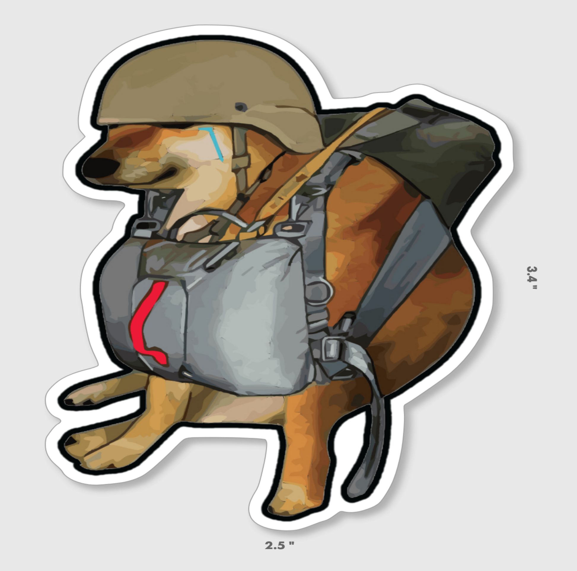 Airborne Cheems Sticker – pltdaddy