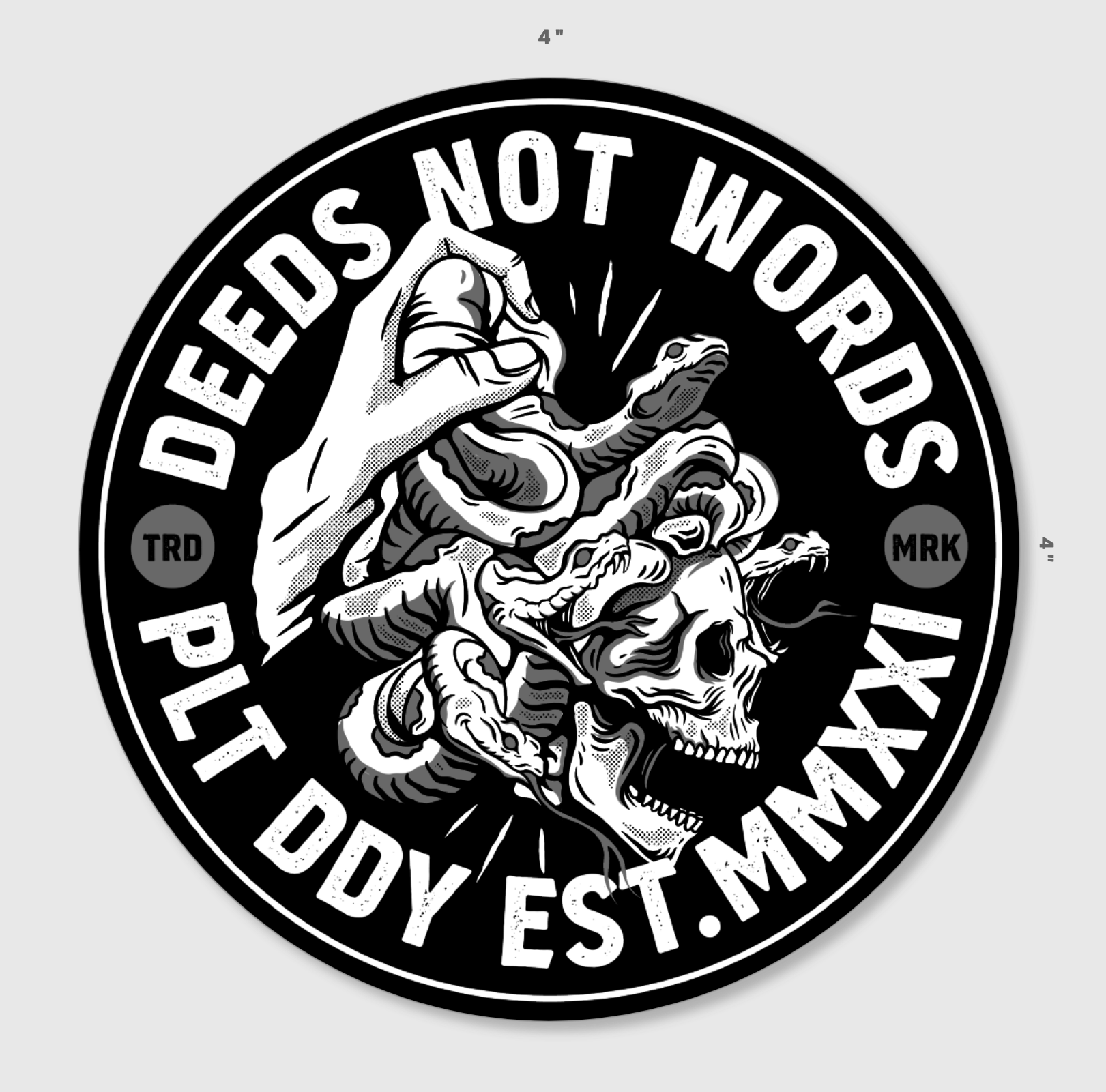 Deeds Not Words Sticker