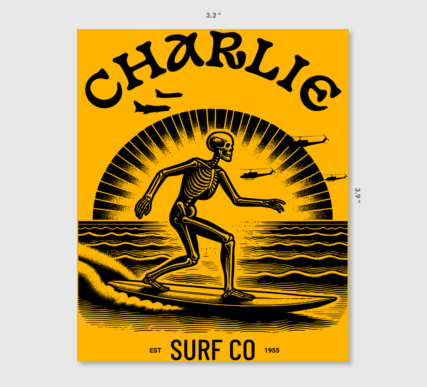 Charlie Surf Sticker