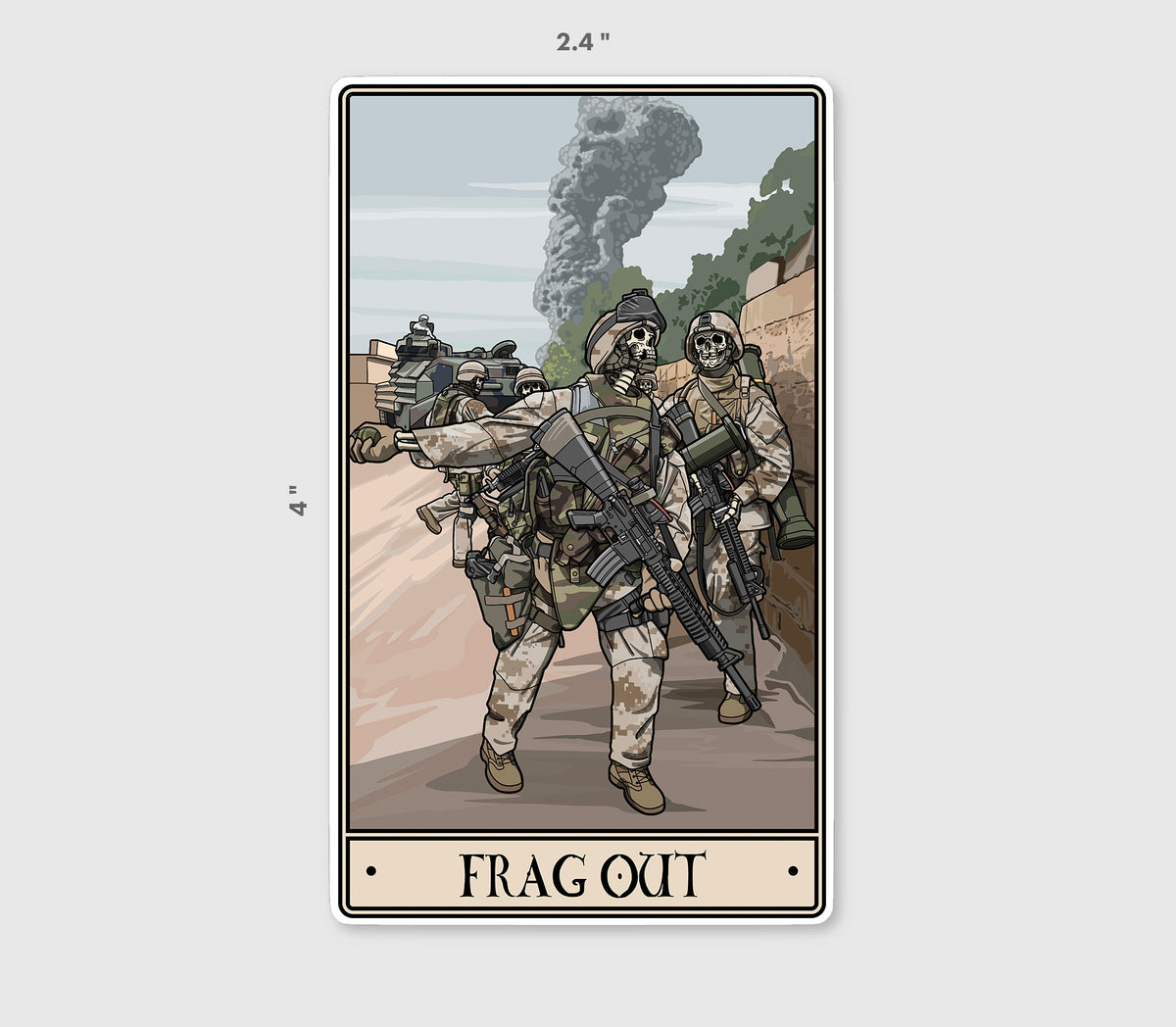 Frag Out Sticker