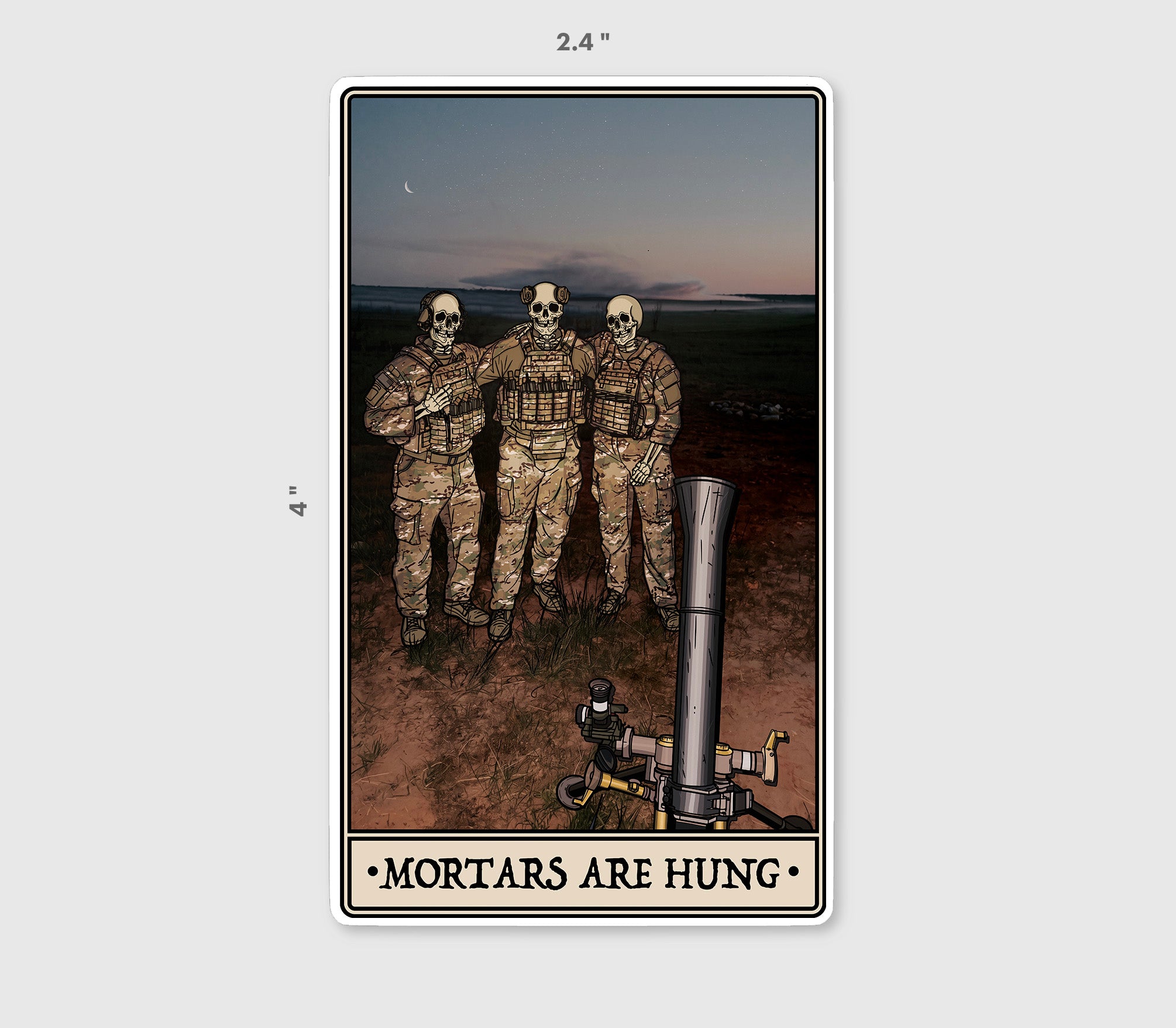 Mortars Are Hung Sticker