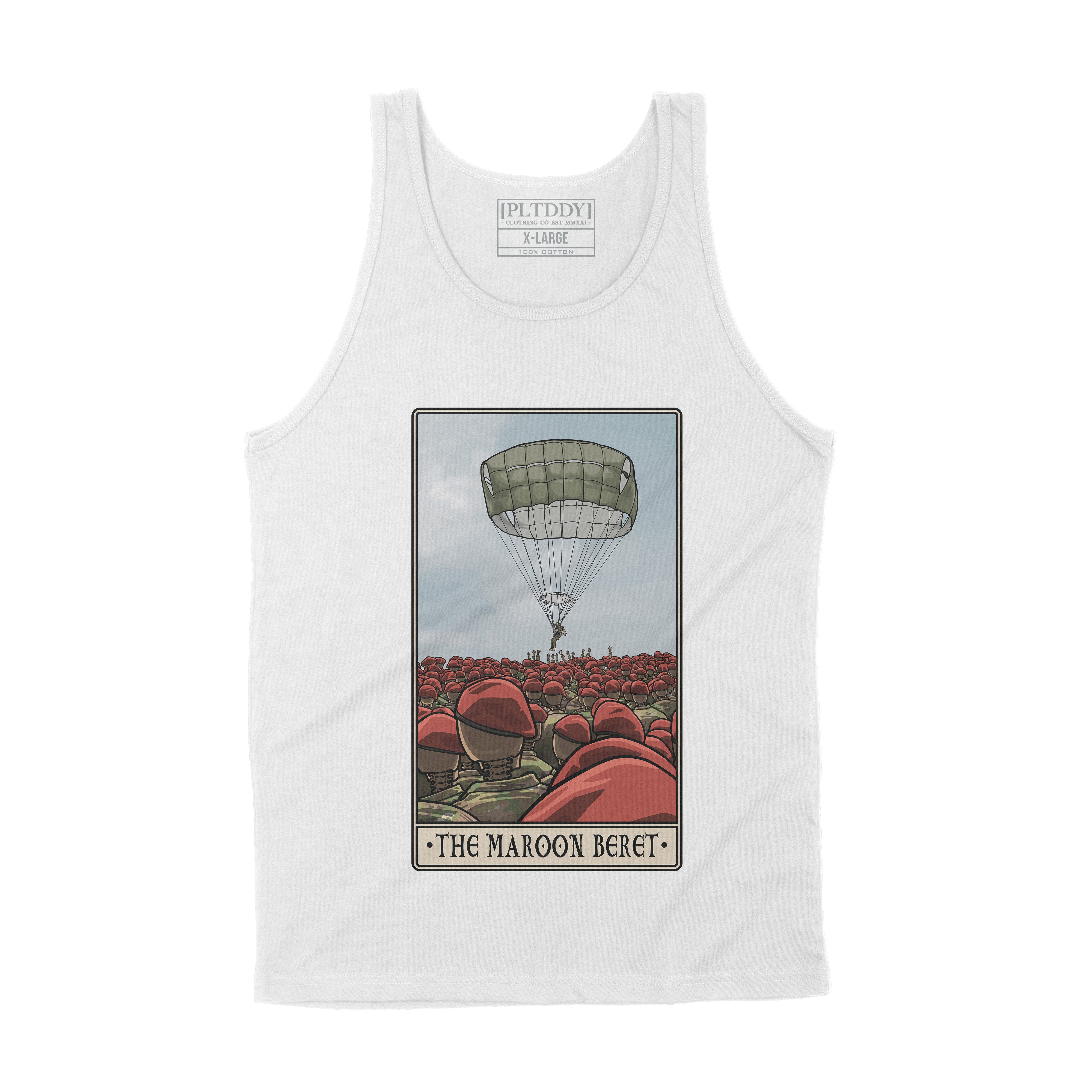 Maroon Beret Tank Top