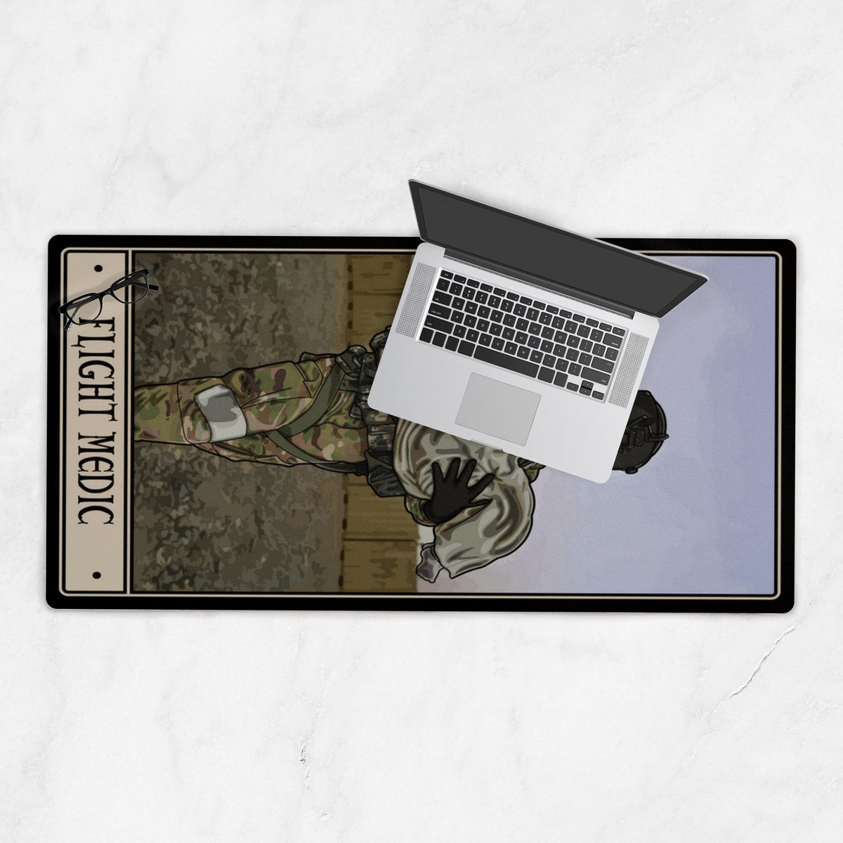 Flight Medic Desk Mat - 18x36 inch