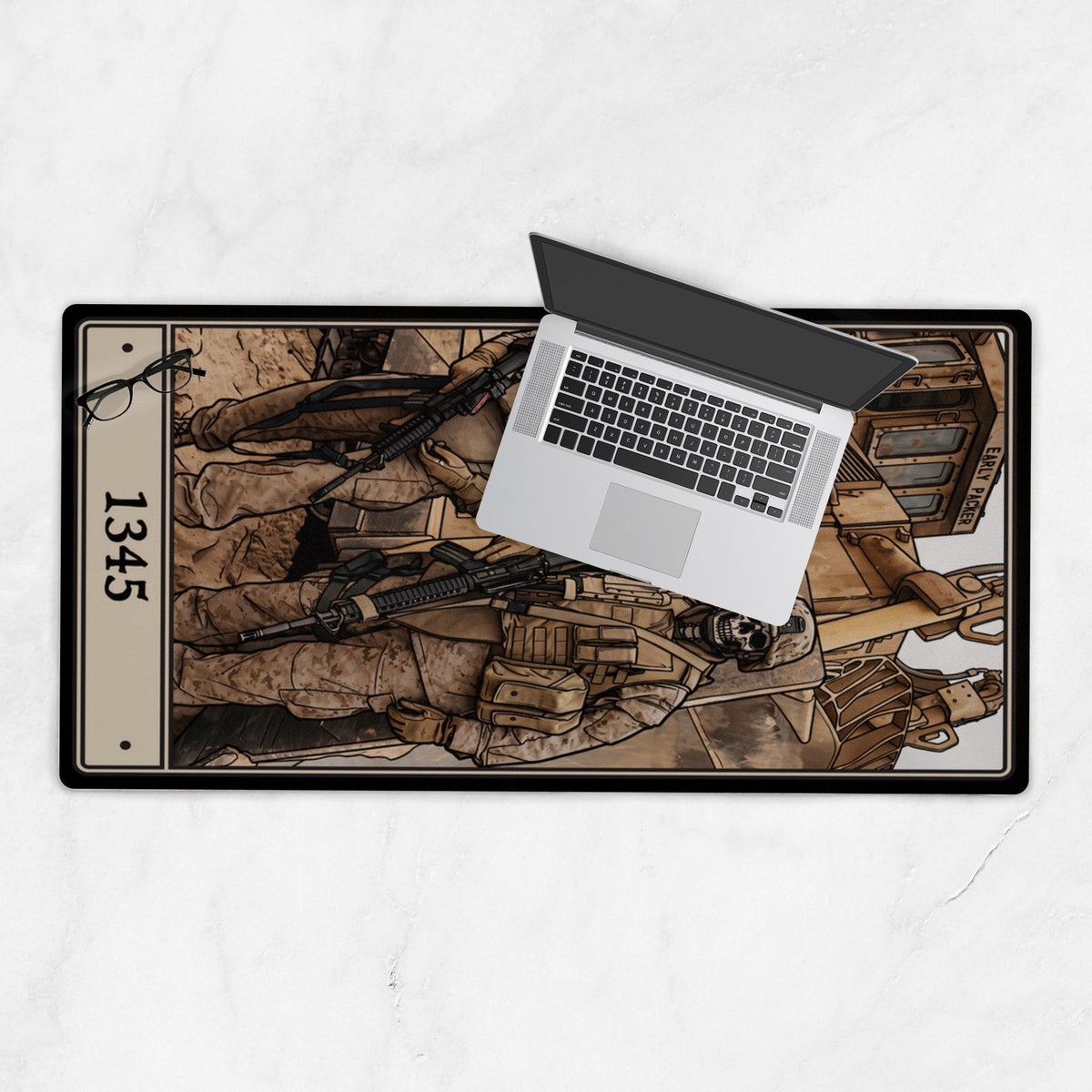 1345 Engineer Equipment Operator Desk Mat - 18x36 inch