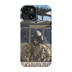 Blackhawk Pilot Phone Case - Premium Glossy Tough Case / iPhone 15