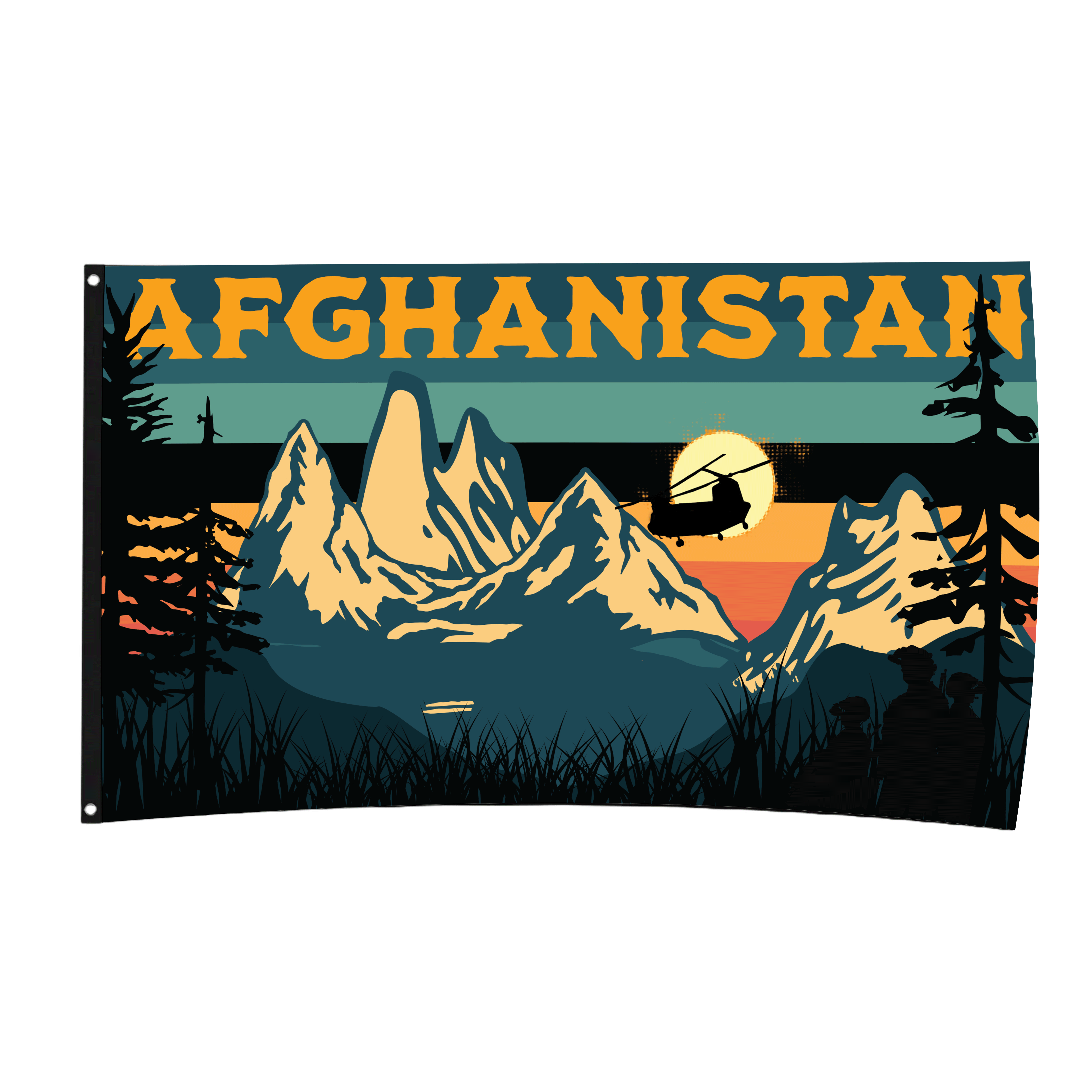 Afghanistan Sunset Flag