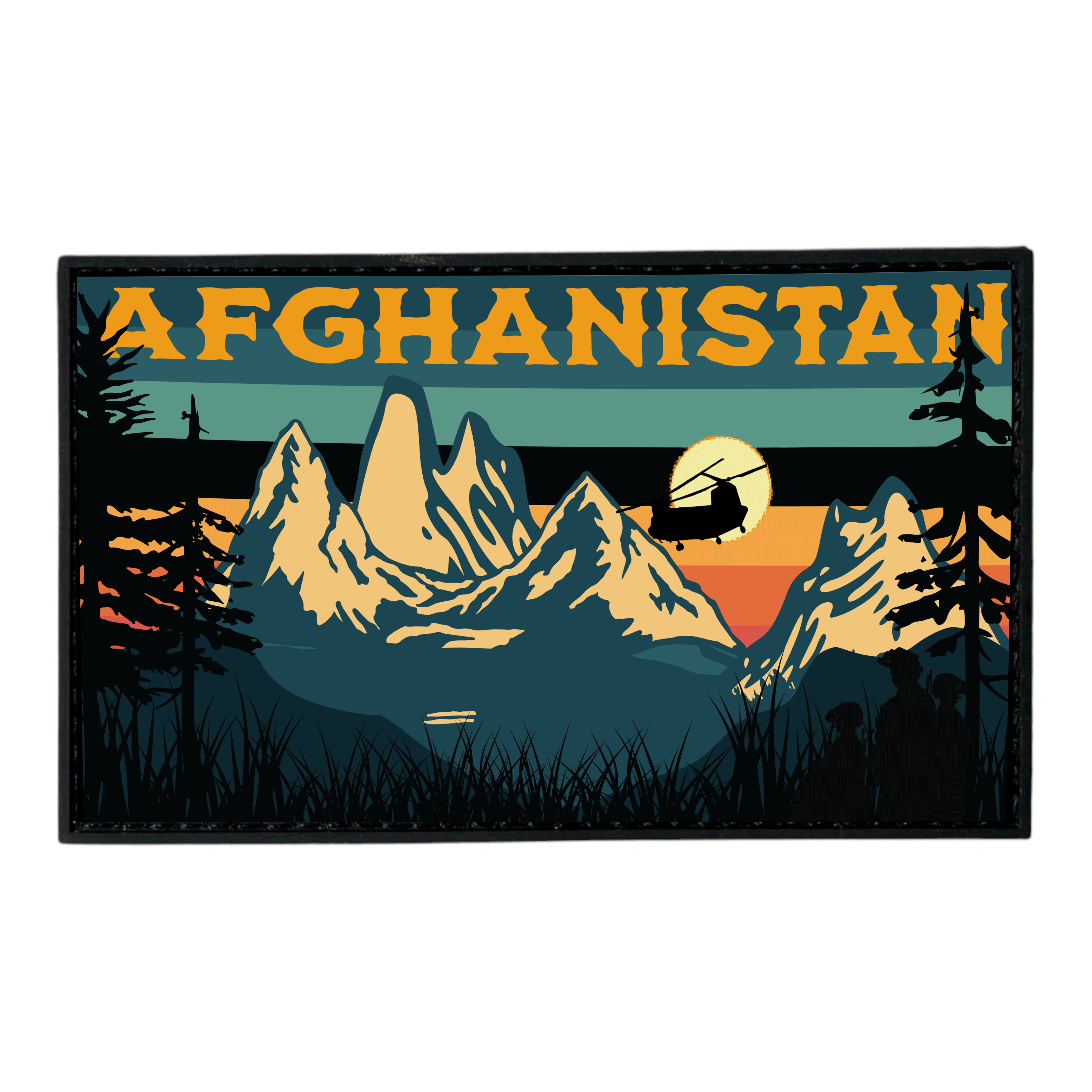 Afghanistan Sunset PVC Patch