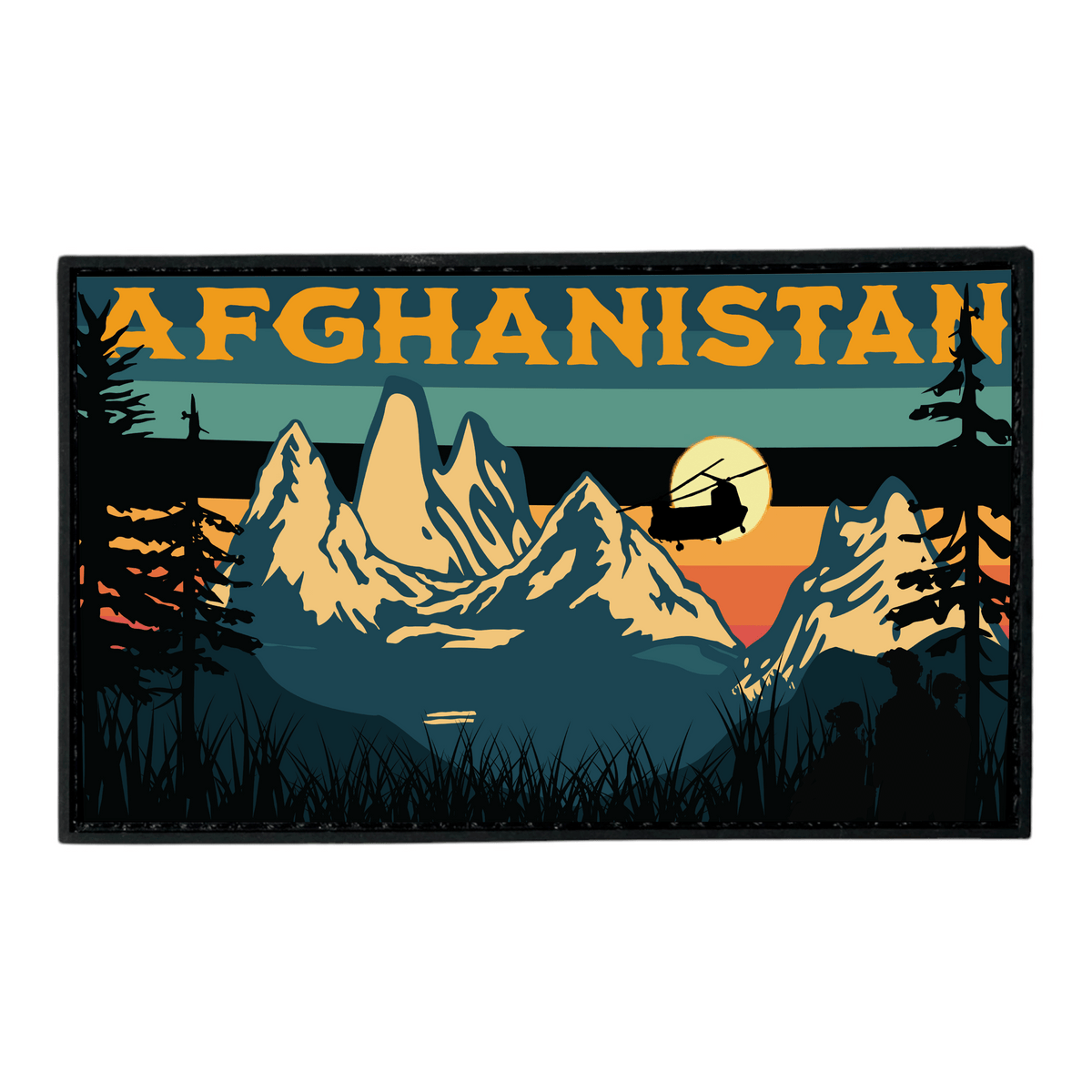 Afghanistan Sunset PVC Patch