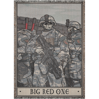 Big Red One Woven Blanket