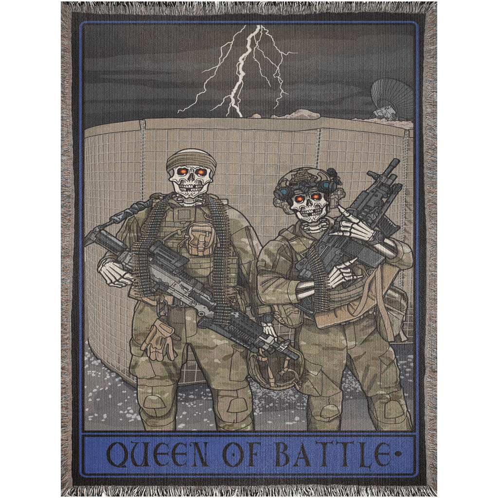 Queen of Battle Woven Blanket