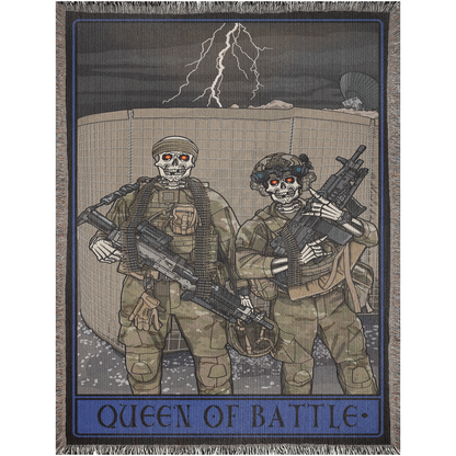 Queen of Battle Woven Blanket