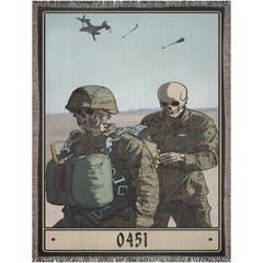 0451 Airborne and Air Delivery Specialist Woven Blanket