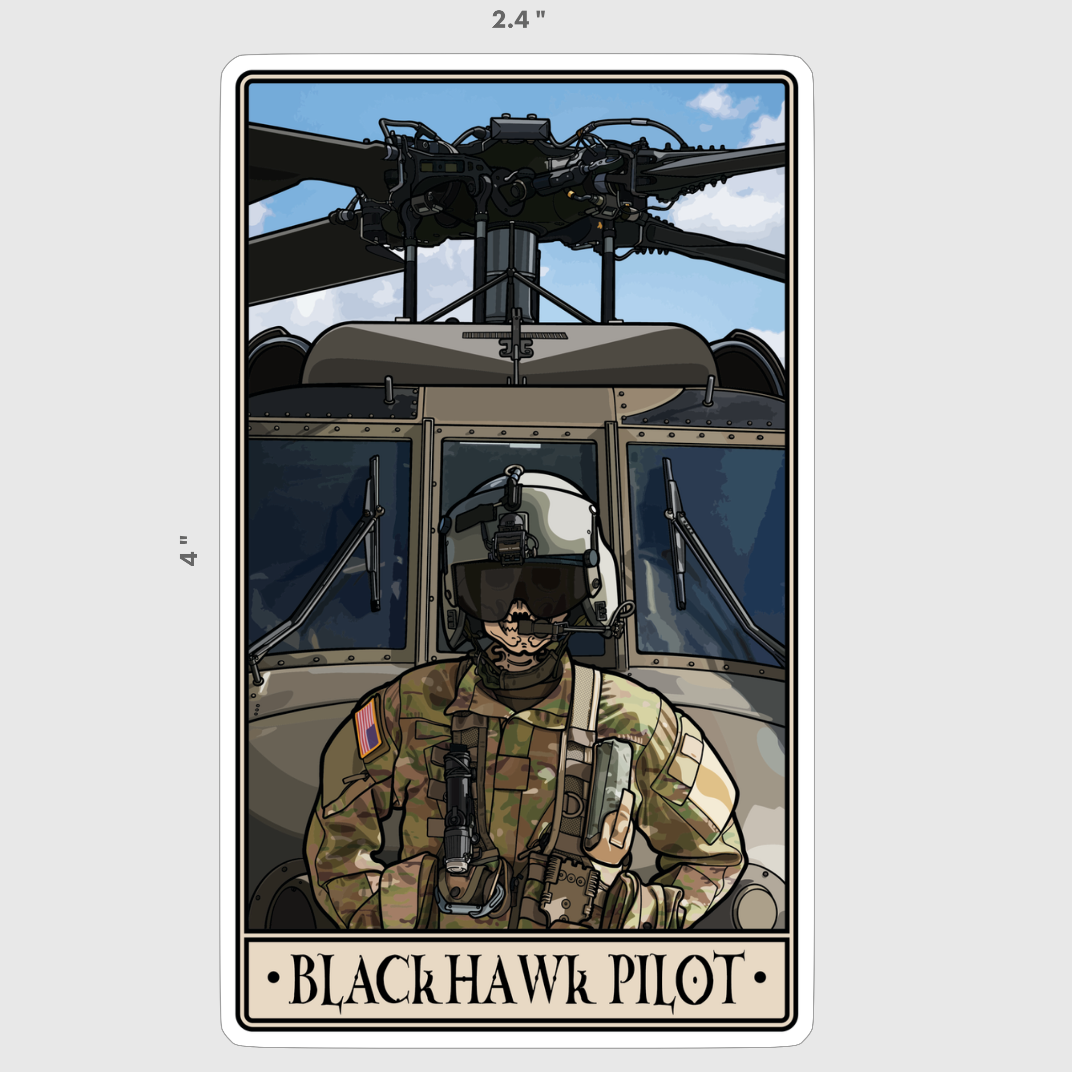 Blackhawk Pilot Sticker