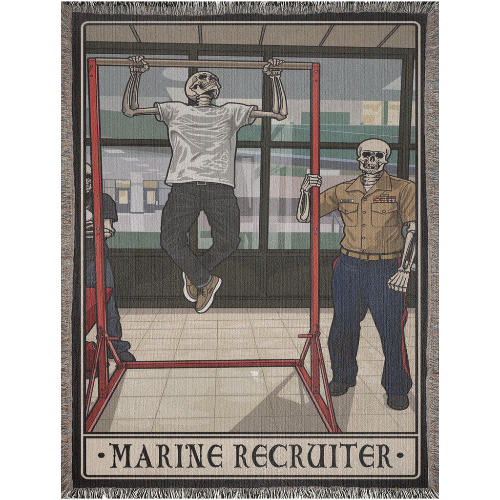 Marine Recruiter Woven Blanket