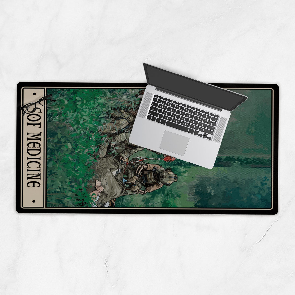 Special Operations Forces (SOF)Special Operations Forces (SOF) Medicine Desk Mat - 18x36 inch
