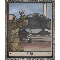 F-16 Fighter Woven Blanket