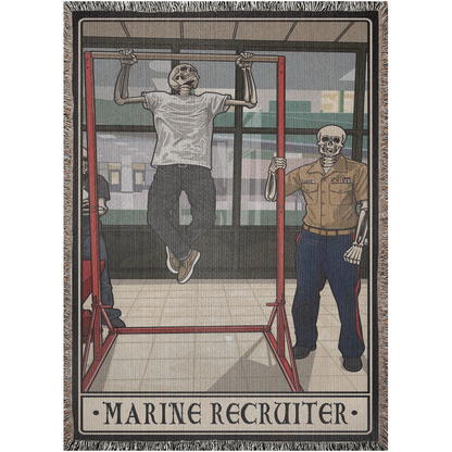 Marine Recruiter Woven Blanket