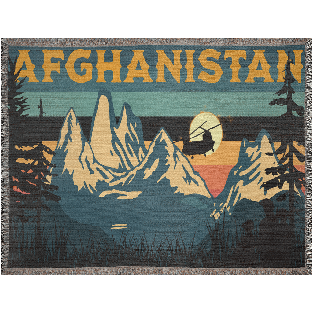 Afghanistan Sunset Woven Blanket