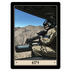 6174 CH-53 Helicopter Crew Chief Magnet - 3x4 inch