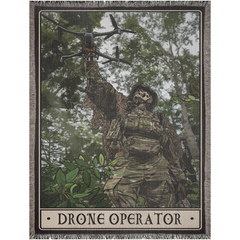 Drone Operator Woven Blanket - 60x80 inch / Graphics